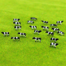 Load image into Gallery viewer, 60pcs Miniature Dairy Cows, N Scale 1:160 Farm Animals, Model Railway Diorama Supplies