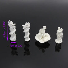 Load image into Gallery viewer, 13pcs Unpainted Miniature Statue Set, 1:87 HO Scale Diorama Figures