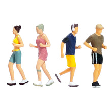 Load image into Gallery viewer, 4 pcs Miniature Running Sports People Figure 1:87 Models Landscape Building Scenery Layout Scene Accessories Diorama Supplies