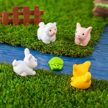 Load image into Gallery viewer, 17pcs Mini Animal Figurines Set, Cute Zoo Miniatures, Fairy Garden Accessories, Terrarium, Dollhouse, Plant Pot, DIY Craft Decoration