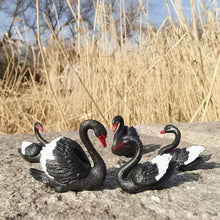Load image into Gallery viewer, 5pcs Mini Black Swan Figurines, Resin Miniatures for Fairy Garden, Terrarium, Dollhouse, Bonsai Decor, DIY Crafts & Diorama Scenes