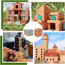 Load image into Gallery viewer, 100pcs Mini Concrete Bricks, Miniature Cinder Blocks for Dollhouse, Diorama, Fairy Garden, Model Landscape