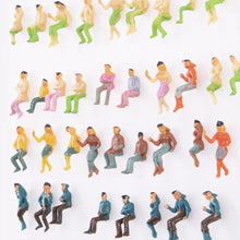 Load image into Gallery viewer, 20/50/100 pcs Miniature Sitting People 1:75 Scale Model Figures for Train Scenery DIY Dioramas Railway Layout Architecture Craft Supplies