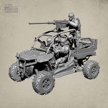Load image into Gallery viewer, U.S. Army Terrain Vehicle Soldier 3 People Unpainted Resin Figure 38mm 50mm Unassembled Model