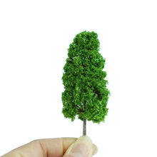 Load image into Gallery viewer, 20 pcs Miniature Green Tree Models 1:200 Scale Train Railway Layout Accessories DIY Landscape Dollhouse Terrarium Diorama Craft Supplies