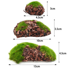 Load image into Gallery viewer, 6 pcs Miniature Moss Stone Rock Models Train Railway Accessories DIY Scene Fairy Garden Landscape Dollhouse Terrarium Diorama Craft Supplies