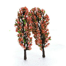 Load image into Gallery viewer, 20 pcs 8.5cm Miniature Flower Tree 1:200 Models Train Railway Accessories Fairy Garden Landscape Terrarium Diorama Craft Supplies