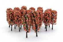 Load image into Gallery viewer, Miniature Pink Flower Trees 1:200 Scale Model for Train Layout Diorama Fairy Garden Terrarium Craft Supplies (20pcs)