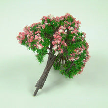 Load image into Gallery viewer, 20 pcs 4cm Miniature Pink Flowering Tree Models Train Railway Accessories Forest Fairy Garden Landscape Terrarium Diorama Craft Supplies