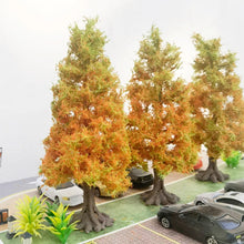 Load image into Gallery viewer, 10cm/ 15cm/ 23cm Miniature Autumn Gold Wire Tree Model for DIY Dioramas, Train Railway Layouts, Dollhouse Gardens & Landscape Projects
