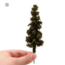 Load image into Gallery viewer, 3 pcs 14cm Miniature Pine Tree 1:87 Scale Model DIY Sand Table Train Railway Scenery Fairy Garden Landscape Terrarium Diorama Craft Supplies