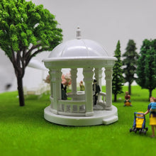 Load image into Gallery viewer, European Style Pavilion Model 1:87 HO Scale Miniature Building Diorama Accessory, Plastic Gazebo Model for Train Layout & Architecture Scene