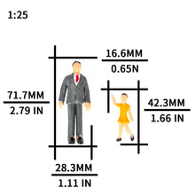 Load image into Gallery viewer, Miniature Model People Standing Figures, 1:25 Scale, Architecture Diorama Supplies (20pcs)