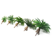 Load image into Gallery viewer, Miniature Palm Coconut Tree 2–4cm Plastic Model for Diorama Railway Garden Landscape Scenery Craft Supplies (20pcs)