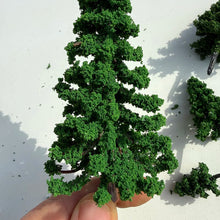 Load image into Gallery viewer, 40pcs Miniature Pine Trees Model 4–12cm for Railway Scenery, Diorama Landscape Supplies