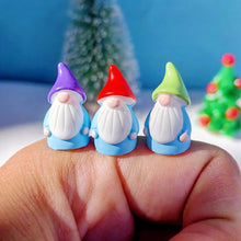 Load image into Gallery viewer, 10pcs Mini Resin Dwarfs Christmas Gnome Miniature Figurines for Fairy Garden, Terrarium, Dollhouse, Bonsai, DIY Crafts & Holiday Decorations
