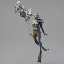 Load image into Gallery viewer, Deep Diving Girl Unpainted Resin Figure 1/35 1/24 1/12 Scale Unassembled Model