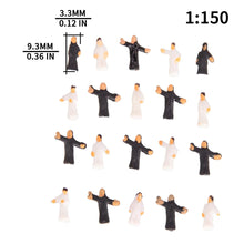 Load image into Gallery viewer, 30pcs Miniature Robed Figures, 1:200 Scale Model People, Diorama Supplies