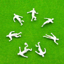 Load image into Gallery viewer, 20 pcs Miniature Football Soccer Players Sports People Unpainted Figure 1/75 1/50 Scale Models Layout Scenery Accessories Diorama Supplies