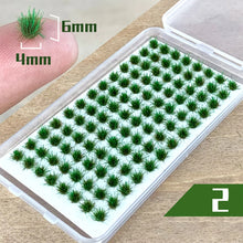 Load image into Gallery viewer, 104 pcs Miniature Cluster Grass Tufts Models Sand Table Dollhouse Fairy Garden Landscape Terrarium Diorama Craft Supplies