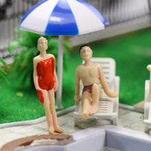 Load image into Gallery viewer, 20pcs Miniature Swimming People Figures, 1:48 Scale O Gauge Diorama Craft Supplies