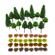 Load image into Gallery viewer, 47 pcs Mixed Miniature Trees Grass Flowers Models Train Railway Accessories Forest Fairy Garden Landscape Terrarium Diorama Craft Supplies