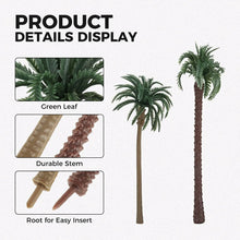 Load image into Gallery viewer, 48 pcs Mixed Miniature Coconut Palm Tree Models Train Railway Accessories Forest Fairy Garden Landscape Terrarium Diorama Craft Supplies