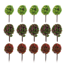 Load image into Gallery viewer, 30 pcs Miniature Ball Shaped Flower Tree 1:100 Models Railway Accessories Forest Fairy Garden Landscape Terrarium Diorama Craft Supplies