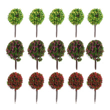 Load image into Gallery viewer, 30pcs Miniature Ball Flower Trees, 1:100 Scale Model Railway Scenery