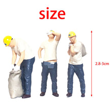 Load image into Gallery viewer, Miniature Carrier Worker Are Carrying Sack Scene 1:64 Handpaint Figure Models Toys Landscape Layout Scene Accessories Diorama Supplies