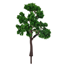 Load image into Gallery viewer, 2pcs HO Scale 1:87 Green Trees 110mm Tall with Pins, Model Train Scenery Trees for Dioramas, Railway Layout, Landscaping & Miniature Crafts