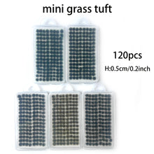 Load image into Gallery viewer, 120pcs 5mm Static Grass Tufts Miniature Scenery for Dioramas Railway Wargaming Dollhouse Fairy Garden and Terrariums