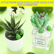 Load image into Gallery viewer, 5/10 pcs Miniature Cute Green Frog Figure Model DIY Scenery Dollhouse Landscape Fairy Garden Accessories Terrarium Diorama Craft Supplies