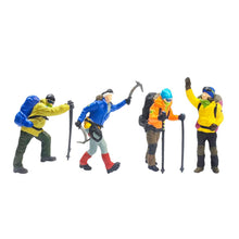 Load image into Gallery viewer, Miniature Mountain Hiking & Ice Climbing Figures 1:64 Scale Model Scenery Supplies