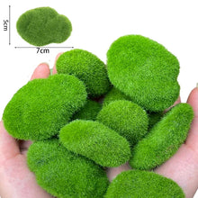 Load image into Gallery viewer, 5/10/20 pcs Miniature Green Moss Rock Stone Model Pot Decoration DIY Landscape Dollhouse Fairy Garden Terrarium Diorama Craft Supplies