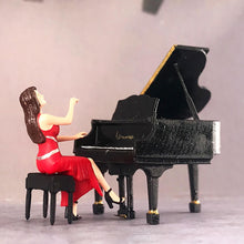 Load image into Gallery viewer, Miniature Pianist with Piano 1:64 Figure S Scale Model Landscape Building Scenery Layout Scene Accessories Diorama Supplies