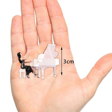 Load image into Gallery viewer, Miniature Pianist with Piano 1:64 Figure S Scale Model Landscape Building Scenery Layout Scene Accessories Diorama Supplies