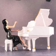 Load image into Gallery viewer, Miniature Pianist with Piano 1:64 Figure S Scale Model Landscape Building Scenery Layout Scene Accessories Diorama Supplies