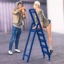 Load image into Gallery viewer, 3 pcs Miniature Photography Ladder Scene People Figure 1:64 Model Sand Table Layout Building Street Landscape Accessories Diorama Supplies