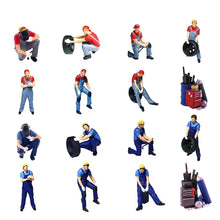 Load image into Gallery viewer, Miniature Car Repair Garage Scene People Figure 1:64 Model Sand Table Layout Building Street Landscape Accessories Diorama Supplies