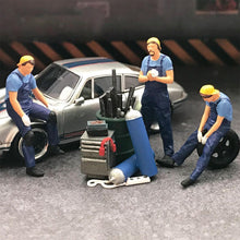 Load image into Gallery viewer, Miniature Car Repair Garage Scene People Figure 1:64 Model Sand Table Layout Building Street Landscape Accessories Diorama Supplies
