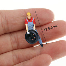 Load image into Gallery viewer, Miniature Car Repair Garage Scene People Figure 1:64 Model Sand Table Layout Building Street Landscape Accessories Diorama Supplies