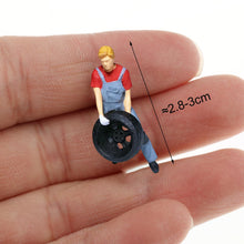 Load image into Gallery viewer, Miniature Resin Garage Worker Figures 1:64 Scale, Diorama Model People