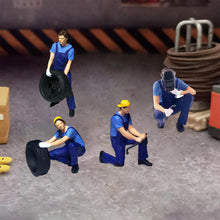 Load image into Gallery viewer, Miniature Resin Garage Worker Figures 1:64 Scale, Diorama Model People