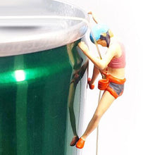 Load image into Gallery viewer, Unpainted Miniature Rock Climber Figure 1:64 Scale Model Railway Diorama Landscape Craft Supply