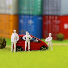 Load image into Gallery viewer, 60 pcs Miniature Standing Passenger People 1:43 Unpainted Figure O Scale Model Railway Landscape Scenery Layout Accessories Diorama Supplies