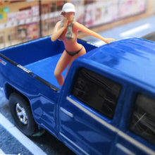 Load image into Gallery viewer, Miniature Bikini Car Wash Sexy Girl Woman People Figure 1:64 Models Dollhouse Building Landscape Scene Accessories Diorama Supplies