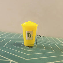 Load image into Gallery viewer, 5pcs Miniatures Plastic Round Garbage Bins 1/30 G Scale Trash Can Model Set for Diorama Scenery Railway Layout Building and Sand Table