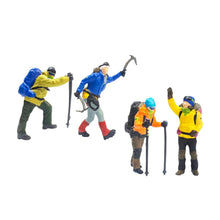 Load image into Gallery viewer, Miniature Mountain Hiking & Ice Climbing Figures 1:64 Scale Model Scenery Supplies