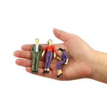 Load image into Gallery viewer, 14 pcs Miniature Standing Seated People Adult Child Passenger 1:25 Figures G Scale Models Train Railway Scene Accessories Diorama Supplies
